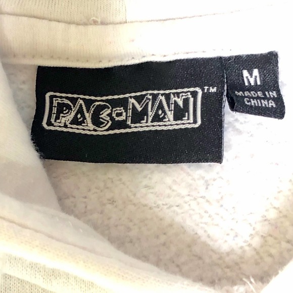 Pac-Man Sweatshirt Hoodie Red Blue Yellow Color Block Medium - Picture 6 of 8